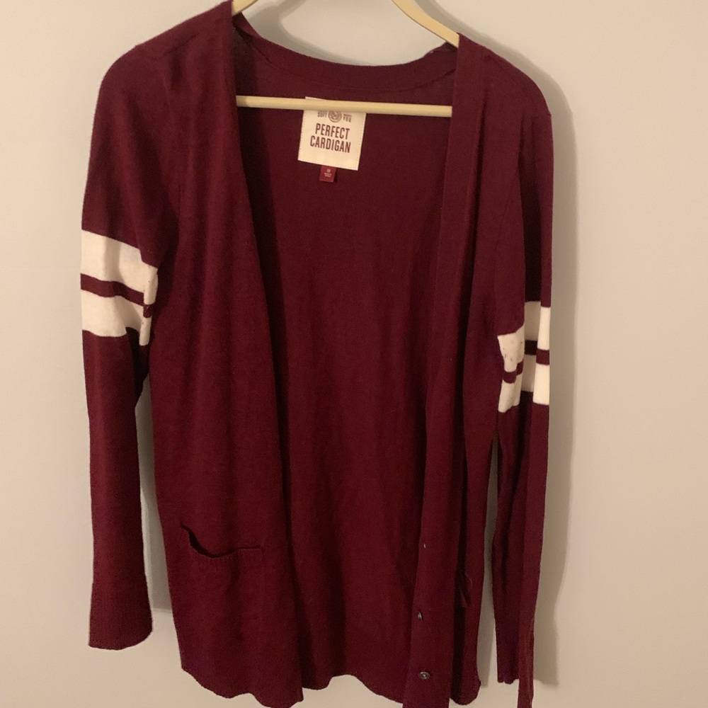 Maroon Varsity Cardigan
